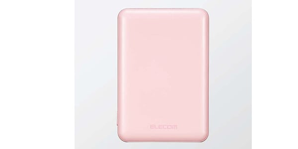 エレコム DE-C37-5000PN ピンク モバイルバッテリー 5000mAh 12W コンパクト 薄型 軽量 iPhone Android 各種対応  送料無料 