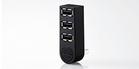 ELECOM U2H-TZ325BBK　USB2.0HUB