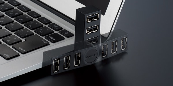 ELECOM ( エレコム )  / U2H-TZ325BBK　USB2.0HUB 画像3