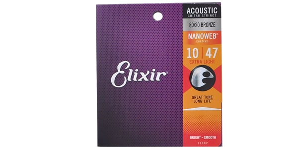 送料無料　Extra　ELIXIR　#11002　80/20　Light　エリクサー　サウンドハウス　NANOWEB　Bronze