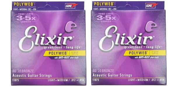 ELIXIR/POLYWEB 80/20 Bronze LIGHT MEDIUM #11075 ツインパック