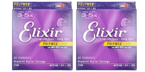 ELIXIR/POLYWEB 80/20 Bronze Medium #11100 ツインパックセット