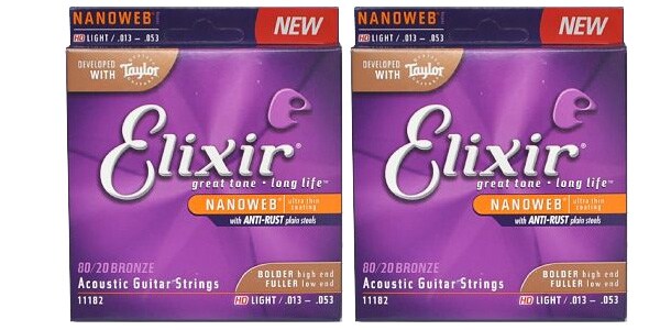 ELIXIR/NANOWEB 80/20 Bronze HD Light ♯11182 ツインパックセット