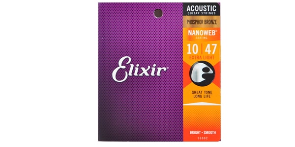 ELIXIR ( エリクサー ) / NANOWEB Phosphor Bronze Extra Light #16002