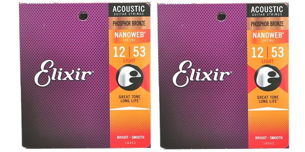 ELIXIR ( エリクサー ) / NANOWEB Phosphor Bronze Light #16052 ツインパックセット