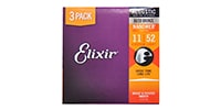 ELIXIR / NANOWEB 80/20 Bronze Custom Light 3-Pack #16538