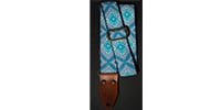  Blue Ethno Retro Guitar Strap 40mm