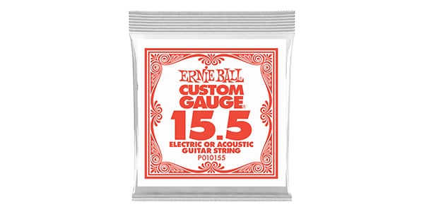 ERNIE BALL ( アーニー・ボール )  / .0155 Plain Steel Electric or Acoustic Guitar String