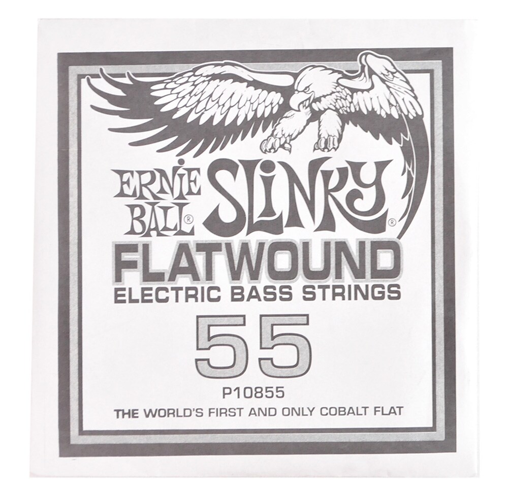 ERNIEBALL/.055 Slinky Flatwound Electric Bass String Single