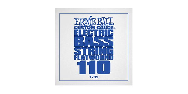 ERNIEBALL/.110 FLATWOUND BASS CHROME PLATED STEEL