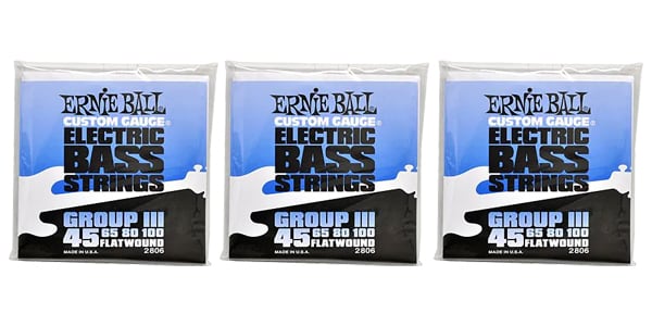 ERNIE BALL ( アーニー・ボール ) / FLATWOUNDBASS GROUP III 3パックセット