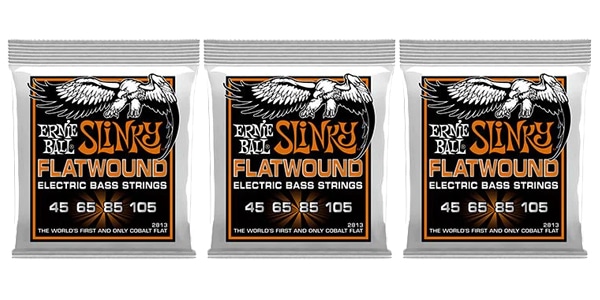 ERNIEBALL/SLINKY FLATWOUND HYBRID 45 - 105 3パックセット