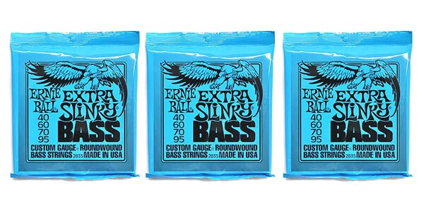 ERNIE BALL ( アーニー・ボール ) / EXTRA SLINKY BASS 3パックセット