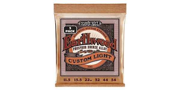 ERNIE BALL / EARTHWOOD PHOSPHOR BRONZE CUSTOM LIGHT #2145 3パックセット