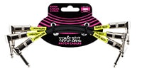 ERNIE BALL / Classic Patch Cable Angle/Angle 6in Black 3 Pack