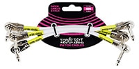 ERNIE BALL / Classic Patch Cable Flat Angle/Flat Angle 6in White 3 Pack