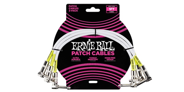 ERNIE BALL ( アーニー・ボール )  / Classic Patch Cable 1ft White #6055