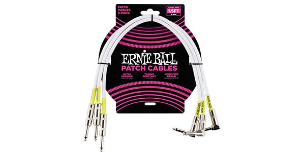ERNIE BALL ( アーニー・ボール )  / Classic Patch Cable 1.5ft White #6056
