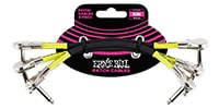 ERNIE BALL / Classic Patch Cable Flat Angle/Flat Angle 6in Black 3 Pack