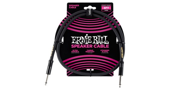 ERNIE BALL ( アーニー・ボール )  / Classic Speaker Cable Straight/Straight 3ft Black