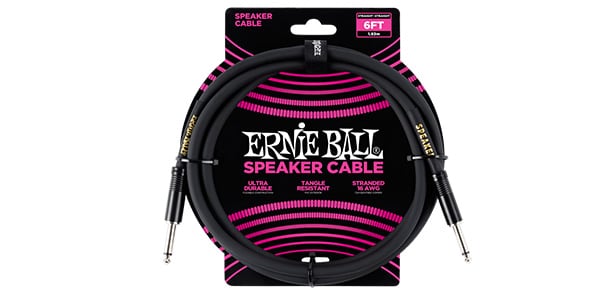 ERNIE BALL ( アーニー・ボール )  / Classic Speaker Cable Straight/Straight 6ft Black