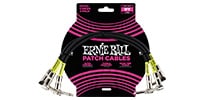 ERNIE BALL / Classic Patch Cable Angle/Angle 1ft Black 3 Pack