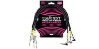 ERNIE BALL / Classic Patch Cable Straight/Angle 1.5ft Black 3 Pack