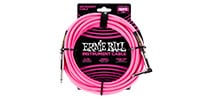 ERNIE BALL / Braided Instrument Cable Straight/Angle 10ft Neon Pink
