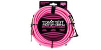 ERNIE BALL / Braided Instrument Cable Straight/Angle 18ft Neon Pink