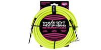 ERNIE BALL / Braided Straight / Angle Instrument Cable 18ft Neon Yellow