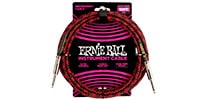 ERNIE BALL / Braided Instrument Cable Straight/Straight 10ft Red/Black