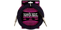 ERNIEBALL 18ft Braided Straight Straight Inst Cable Purple Black