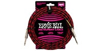 ERNIEBALL 18ft Braided Straight Straight Inst Cable Red Black