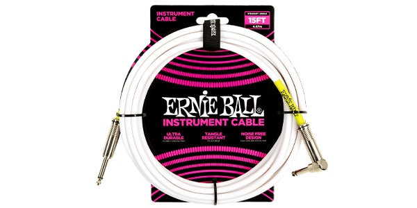 ERNIE BALL / Classic Instrument Cable Straight/Angle 15ft White
