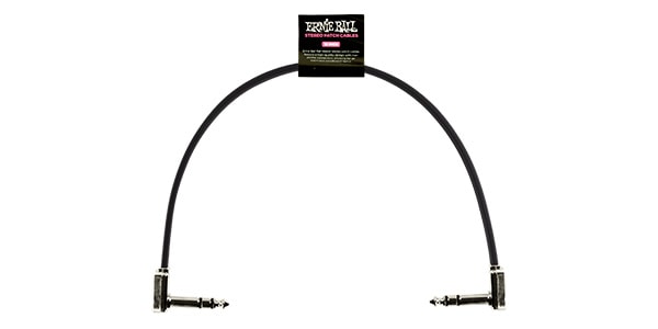 ERNIE BALL ( アーニー・ボール )  / Flat Ribbon Stereo Patch Cable 12in Black