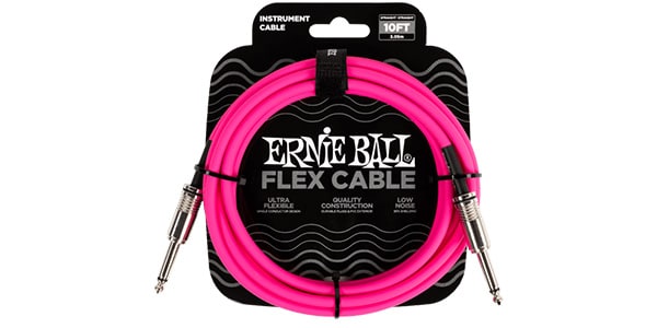 ERNIE BALL ( アーニー・ボール )  / Flex Instrument Cable Straight/Straight 10ft Pink