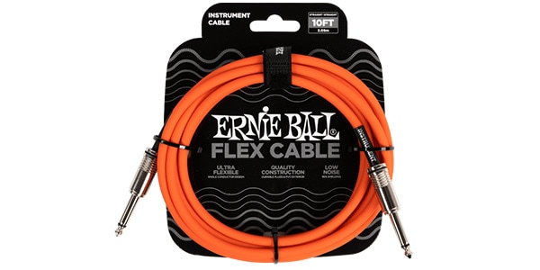 ERNIE BALL ( アーニー・ボール )  / Flex Instrument Cable Straight/Straight 10ft Orange