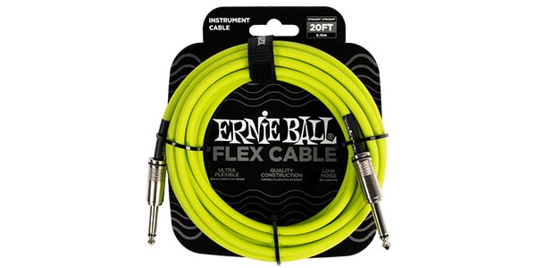 ERNIE BALL ( アーニー・ボール )  / Flex Instrument Cable Straight/Straight 20ft Green