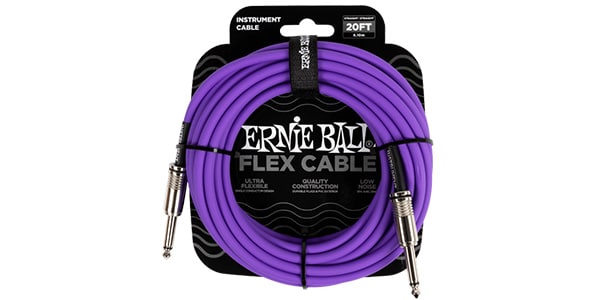 ERNIE BALL ( アーニー・ボール )  / Flex Instrument Cable Straight/Straight 20ft Purple