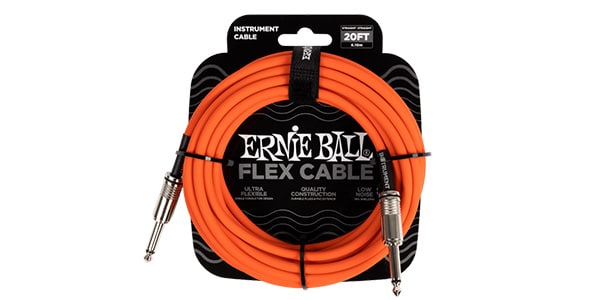 ERNIE BALL ( アーニー・ボール )  / Flex Instrument Cable Straight/Straight 20ft Orange