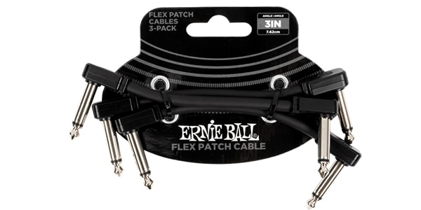 ERNIE BALL ( アーニー・ボール )  / Flex Patch Cable 3in Black 3Pack
