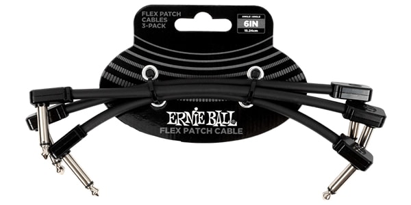 ERNIE BALL / Flex Patch Cable 6in Black 3Pack