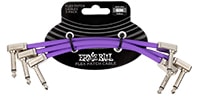 ERNIE BALL / Flex Patch Cable 6in Purple 3Pack