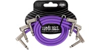 ERNIE BALL / Flex Patch Cable 12in Purple 3Pack