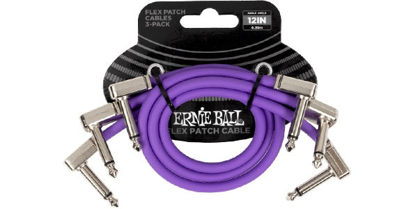 ERNIE BALL ( アーニー・ボール )  / Flex Patch Cable 12in Purple 3Pack