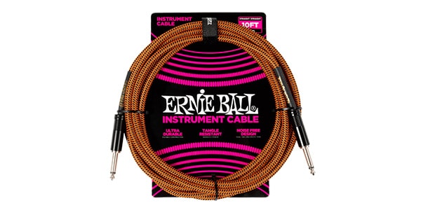 ERNIE BALL ( アーニー・ボール )  / Braided Instrument Cable S/S 10ft Pumpkin Pie	