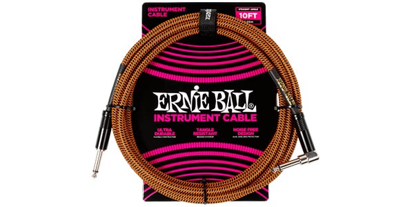 ERNIE BALL ( アーニー・ボール )  / Braided Instrument Cable S/L 10ft Pumpkin Pie	