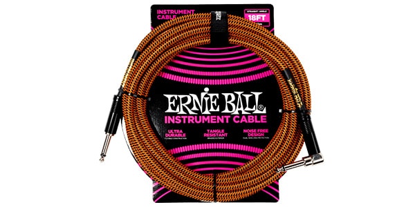 ERNIE BALL ( アーニー・ボール )  / Braided Instrument Cable S/L 18ft Pumpkin Pie	