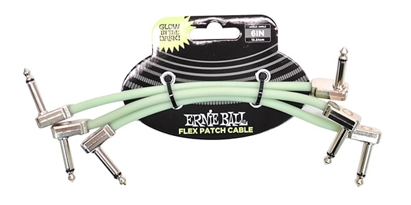 ERNIE BALL ( アーニー・ボール )  / Flex Patch Cable 6in - Glow in Dark - 3 Pack