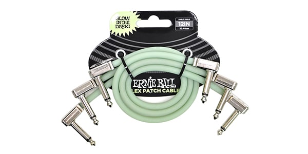ERNIE BALL ( アーニー・ボール )  / Flex Patch Cable 12in - Glow in Dark - 3 Pack